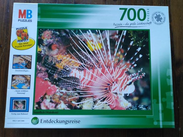 Puzzel Vuurvis (Feuerfisch, Malediven) - 700 stukjes, Hobby en Vrije tijd, Denksport en Puzzels, Zo goed als nieuw, Legpuzzel