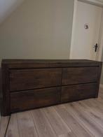 Bruin gebeitst eikenhouten dressoir, Ophalen, Gebruikt, 150 tot 200 cm, Eikenhout