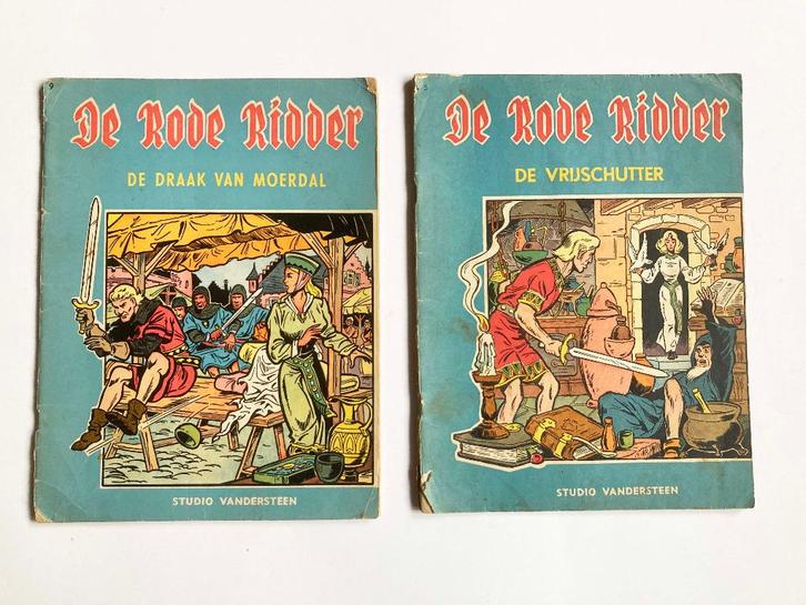 2x De Rode Ridder: De Vrijschutter & De Draak van Moerdal, Boeken, Stripboeken, Gelezen, Meerdere stripboeken, Ophalen of Verzenden