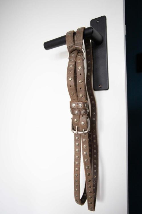 Bruine leren riem met twee delen maat 95, Kleding | Dames, Riemen en Ceinturen, Gedragen, Heupriem, 90 tot 100 cm, 3 tot 5 cm