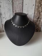 Verstelbare zilverkleurige ketting met muntjes, Sieraden, Tassen en Uiterlijk, Overige materialen, Verstelbaar, Nieuw, Ophalen of Verzenden