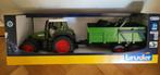 Nieuw! Bruder tractor, voorlader + kiepwagen, Fendt, Ophalen of Verzenden, Nieuw