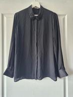 H&M luxe zwarte blouse - Mt 42, H&M, Zwart, Maat 42/44 (L), Ophalen of Verzenden