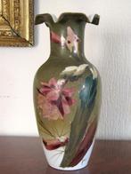 BIJZONDERE opaline glas VAAS handbeschilderd * pontilmerk, Antiek en Kunst, Antiek | Vazen, Ophalen of Verzenden