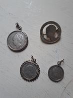4 sieraden koningin wilhelmina munt, Gebruikt, Ophalen of Verzenden