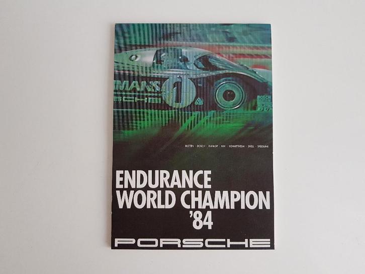 Origineel Porsche Endurance World Champion 1984 Notitieblok, Boeken, Auto's | Folders en Tijdschriften, Zo goed als nieuw, Porsche