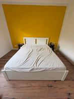 Ikea Songesand bed te koop met eventueel vrij nieuw matras, Huis en Inrichting, Ophalen, Wit, Tweepersoons, Zo goed als nieuw