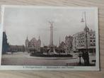 ansicht station met fontein den bosch - s-hertogenbosch 1927, Ophalen of Verzenden, 1920 tot 1940, Gelopen, Noord-Brabant