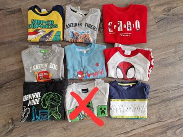 Jongens sweaters 122/128 minecraft spidey beschikbaar voor biedingen