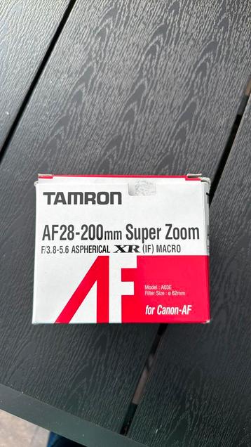 Tamron AF28-200mm Super Zoom F/3.8-5.6 Aspherical ZR (Canon) beschikbaar voor biedingen