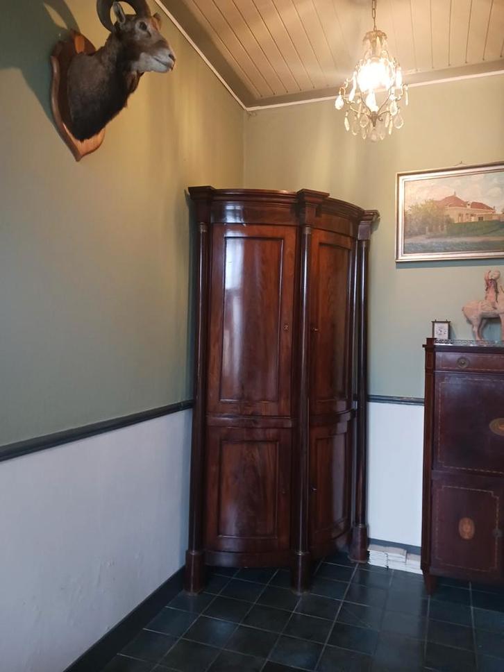 Empire Hoekkast of Hoekkabinet, Antiek en Kunst, Antiek | Meubels | Kasten, Ophalen