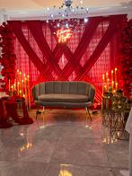 Bruidsetting met bank en decoratie, Tweepersoons, 75 tot 100 cm, Ophalen of Verzenden, Zo goed als nieuw