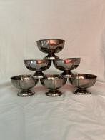 Vintage Franse RVS ijscoupes | inox dessert coupes | retro, Ophalen, Overige materialen, Overige stijlen, Overige typen