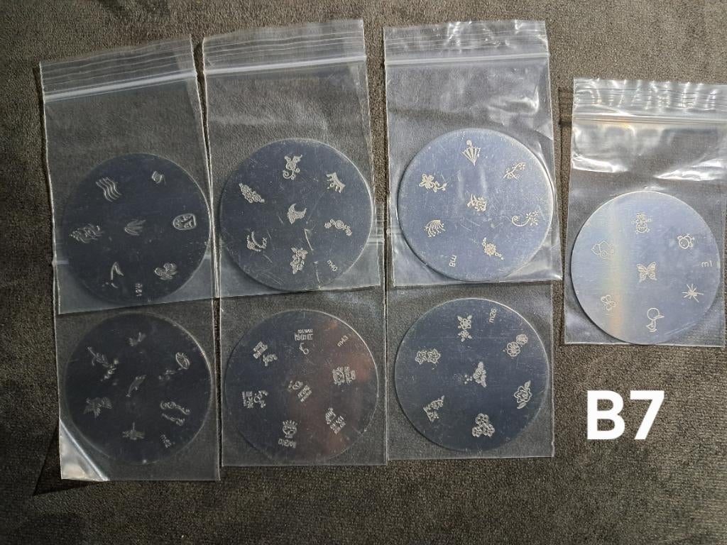 Stamping plates stempel platen nailart 12 stuks, Nieuw, Ophalen of Verzenden, Toebehoren, Handen en Nagels