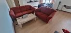 Twee banken + tafel, Huis en Inrichting, Banken | Bankstellen, Ophalen, Hout, Gebruikt, Driepersoons