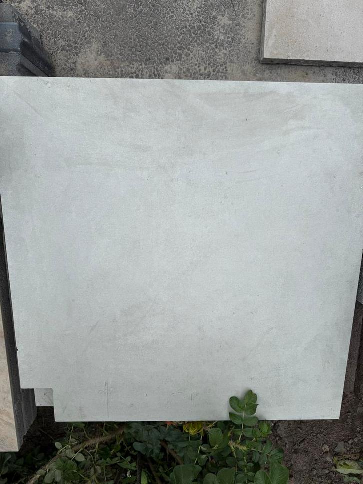 Keramische tegels 60x60x4 cm - lichtgrijs, Tuin en Terras, Tegels en Klinkers, Gebruikt, Terrastegels, Keramiek, Minder dan 5 m²