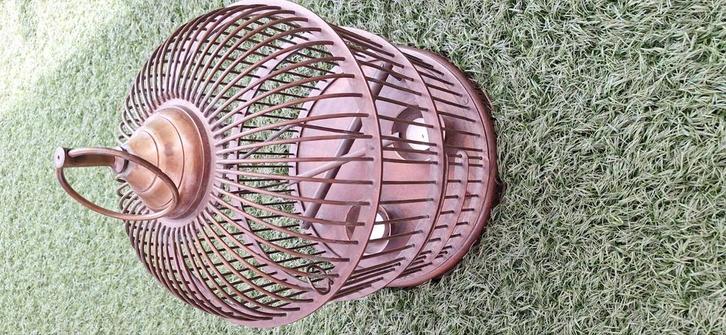 Messing vintage vogelkooi  groot model  antiek, Antiek en Kunst, Curiosa en Brocante, Ophalen of Verzenden