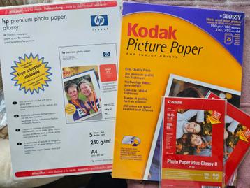 Nieuw Fotopapier - HP, Kodak, Canon - zelf printen  beschikbaar voor biedingen