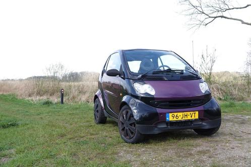 Smart for two, 0.6 40KW 2002 Zwart-paars, Auto's, Smart, Particulier, ForTwo, Airbags, Airconditioning, Centrale vergrendeling
