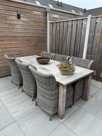 Tuinset 6 personen, Gebruikt, 6 zitplaatsen, Ophalen of Verzenden, Wicker