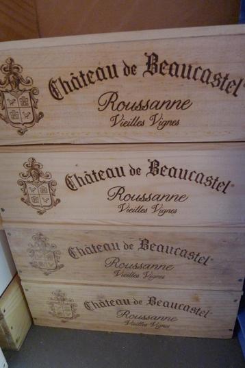 Chateauneuf du Pape Beaucastel 4 kisten 2016 Roussanne VV beschikbaar voor biedingen