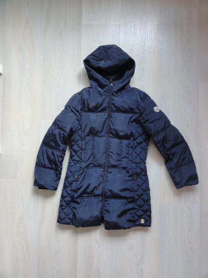 Donker blauwe winterjas maat 10 = 140, Kinderen en Baby's, Kinderkleding | Maat 140, Gebruikt, Meisje, Jas, Ophalen of Verzenden