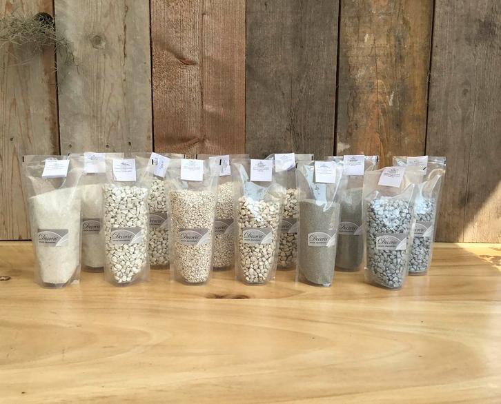 Decoratie zakjes zand/grind/steentjes, Huis en Inrichting, Woonaccessoires | Overige, Nieuw, Ophalen of Verzenden