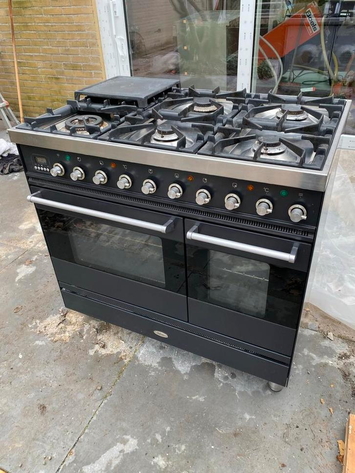 Boretti Fornuis 6 pits met 2 ovens (gas & perilex), Witgoed en Apparatuur, Fornuizen, Gebruikt, Vrijstaand, Gas, 5 kookzones of meer