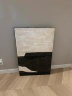 Kave Home Abstract Schilderij Beige/Zwart - Modern Kunstwerk, Antiek en Kunst, Ophalen