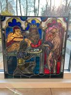Gebrandschilderij van Jan Schoenaker. Maat 50-50, Antiek en Kunst, Ophalen