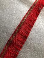 FRANJE - 3 CM BREED x 75 cm lengte- rood / Goudkleur, Hobby en Vrije tijd, Naaien en Fournituren, Ophalen of Verzenden, Zo goed als nieuw