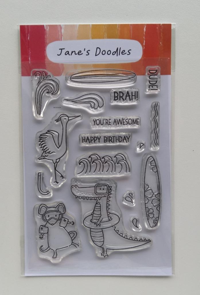 Jane's Doodles stempelsets, Hobby en Vrije tijd, Stempelen, Zo goed als nieuw, Clearstamp, Ophalen of Verzenden