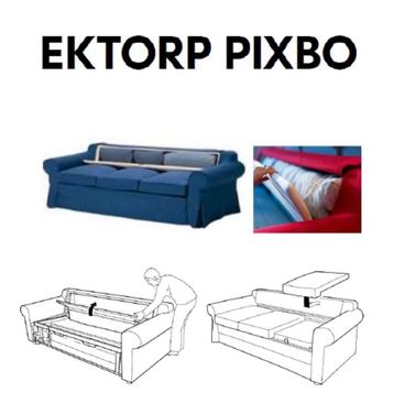 Ikea Ektorp Pixbo Slaapbank - 3 Zits - afbeelding 1