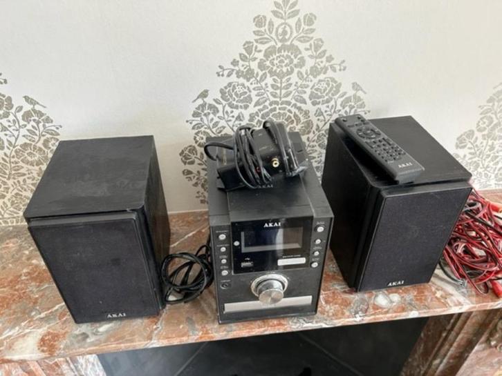 AKAI Stereo installatie + versterker voor Platenspeler, Audio, Tv en Foto, Stereo-sets, Gebruikt, Cd-speler, Tuner of Radio, Speakers