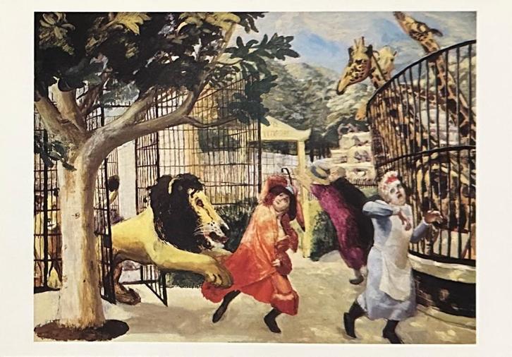 0555  DIERENTUINEN IN DE KUNST (5)      , Verzamelen, Ansichtkaarten | Themakaarten, Ongelopen, 1980 tot heden, Overige thema's