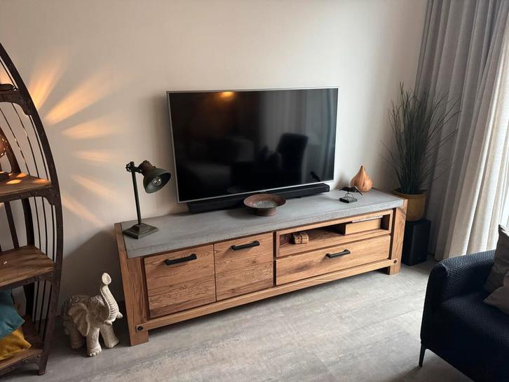 Eiken tv meubel ,salontafel en eetkamertafel, Huis en Inrichting, Kasten | Televisiemeubels, Zo goed als nieuw, Minder dan 100 cm