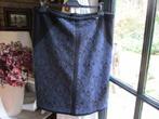 mj/NIEUW! NORAH/rok/rokje/STRETCH/maat 46/blauw/zwart, Verzenden, Zwart, Maat 46/48 (XL) of groter, Nieuw