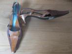 Mart visser leren pumps /open hak:mt 39.5(6.5), Kleding | Dames, Pumps, Bruin, Mart Visser, Ophalen of Verzenden