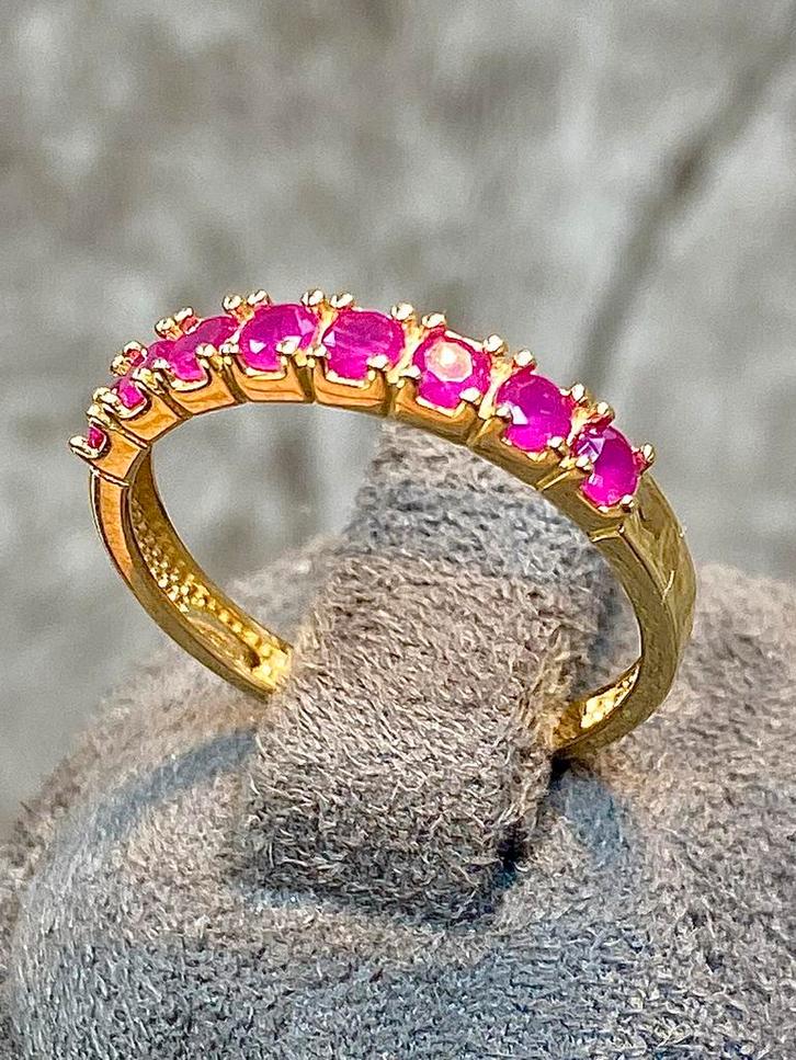 Gouden Ring 14k met Edelsteen, Sieraden, Tassen en Uiterlijk, Ringen, Nieuw, Dame, 17 tot 18, Goud, Goud, Met edelsteen, Ophalen of Verzenden