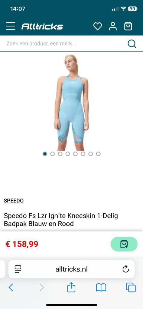 Speedo wedstrijd badpak, lrz fastskin D32, Kleding | Dames, Sportkleding, Nieuw, Overige typen, Maat 38/40 (M), Blauw, Ophalen of Verzenden