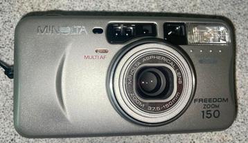 Minolta Riva Zoom 150 Panorama Date Compacte Analoge Camera beschikbaar voor biedingen