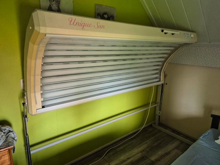 Zonnehemel / Zonnebank - Unique Sun, Witgoed en Apparatuur, Zonnebanken en Gezichtsbruiners, Gebruikt, Zonnebank enkelzijdig, 10 tot 15 lampen