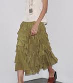 ZARA cognac kerrie nieuwe stroken rok 38/40/42 CHCS, Kleding | Dames, Rokken, Maat 38/40 (M), Overige kleuren, Zara, Nieuw