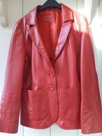 Echt lederen jas (rood), maat 44, merk Sempre Piu, Kleding | Dames, Ophalen of Verzenden, Zo goed als nieuw, Maat 42/44 (L), Rood