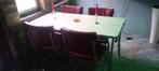 Retro Amerikaanse eethoek met 4 stoelen, Ophalen of Verzenden, Gebruikt, Retro, 4 tot 6 stoelen