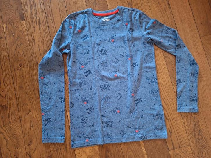 Longsleeve kerst maat 158/164, Kinderen en Baby's, Kinderkleding | Maat 158, Gebruikt, Jongen, Shirt of Longsleeve, Ophalen of Verzenden