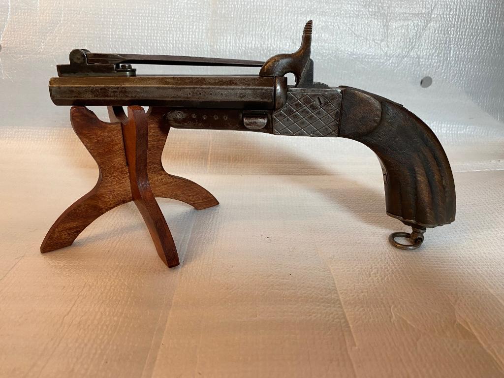 Lefaucheux-type penvuur pistool met inklapbare bajonet 9mm, Ophalen of Verzenden