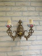 vintage wandlampje, metaal/keramiek, Huis en Inrichting, Lampen | Wandlampen, Gebruikt, Ophalen of Verzenden, Overige materialen