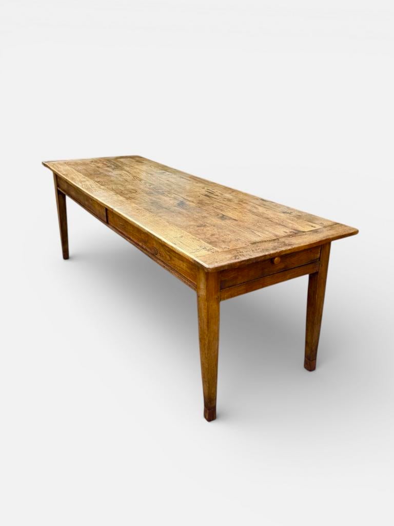 Fantastische Franse boeren eettafel in Eikenhout 233 cm, Antiek en Kunst, Antiek | Meubels | Tafels, Ophalen