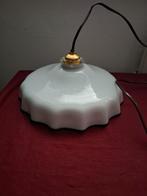 vintage glazen hanglamp, Huis en Inrichting, Lampen | Hanglampen, Ophalen of Verzenden, Gebruikt, Glas, Minder dan 50 cm